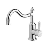 Phoenix Nostalgia 220mm Shepherds Crook Sink Mixer - Chrome, Chrome/White, Brushed Nickel, Antique Black